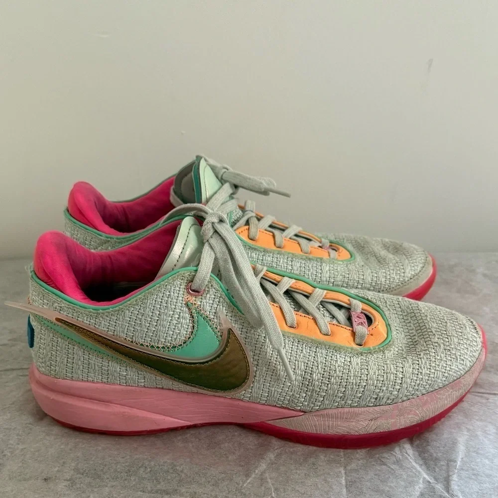Nike LeBron 20 XX Time Machine Green Multi DJ5423-300 Men's Size 10.5